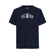 Blå Hajken T-shirt Insvängd Marin