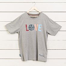 T-shirt LOVE rak grå