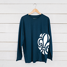 Scout t-shirt rak lång ärm fram med scoutmärket på