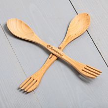 Träspork med logga