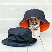 Bucket hat regn orange och blå