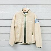 Fleece teddy scouterna beige med gröna detaljer