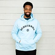 Hoodie Adventure Ljusblå på modell