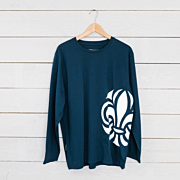 Scout t-shirt rak lång ärm fram med scoutmärket på